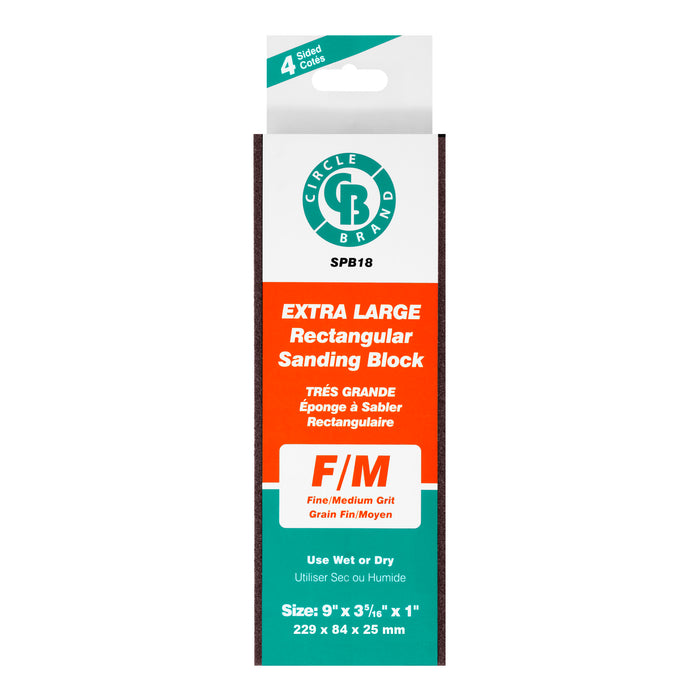 Circle Brand Extra Large Rectangular Sanding Sponge - Fine/Medium