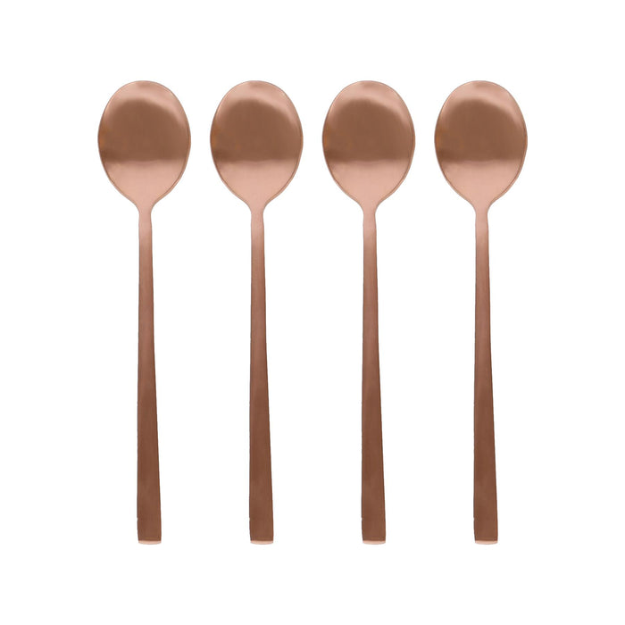 Copper 14.5cm Stainless Steel Teaspoons - Pack of 4