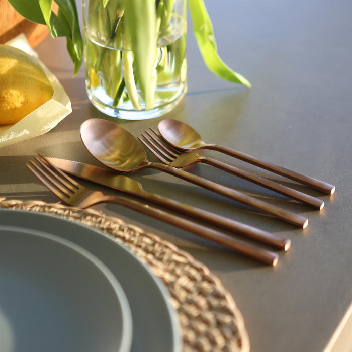 Copper 14.5cm Stainless Steel Teaspoons - Pack of 4