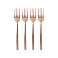 Copper 15cm Stainless Steel Cake Forks - Pack of 4