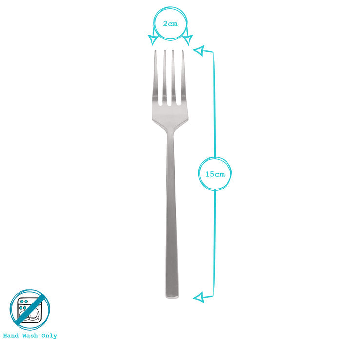 Copper 15cm Stainless Steel Cake Forks - Pack of 4