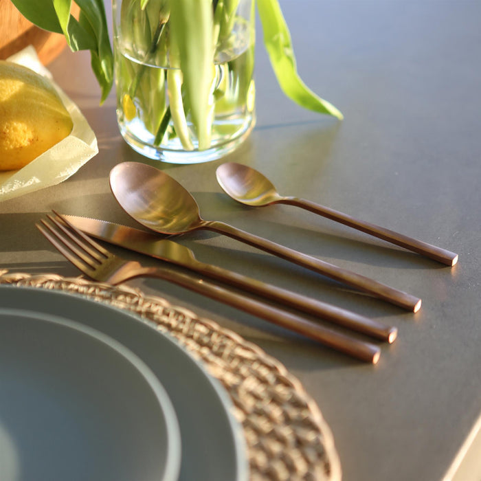 Copper 16-Piece Stainless Steel Cutlery Set