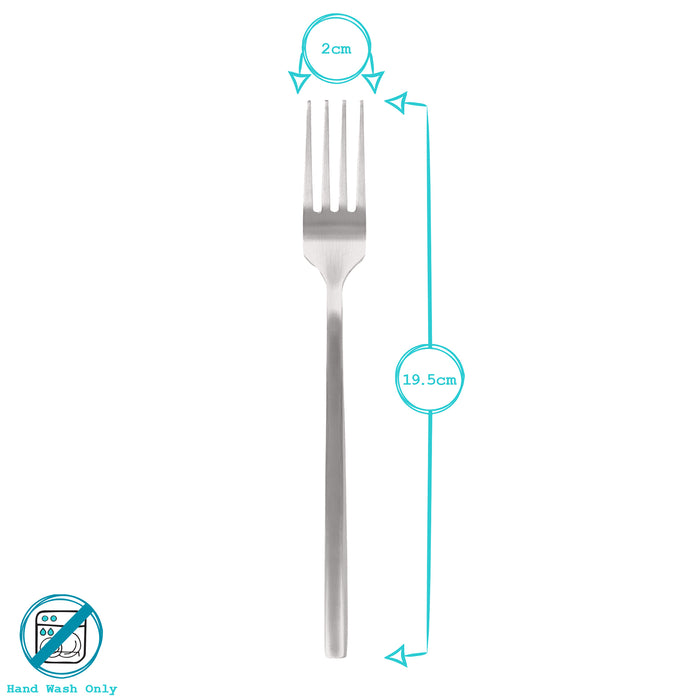 Copper 19.5cm Stainless Steel Dinner Forks - Pack of 4
