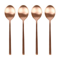 Copper 20cm Stainless Steel Dessert Spoons - Pack of 4