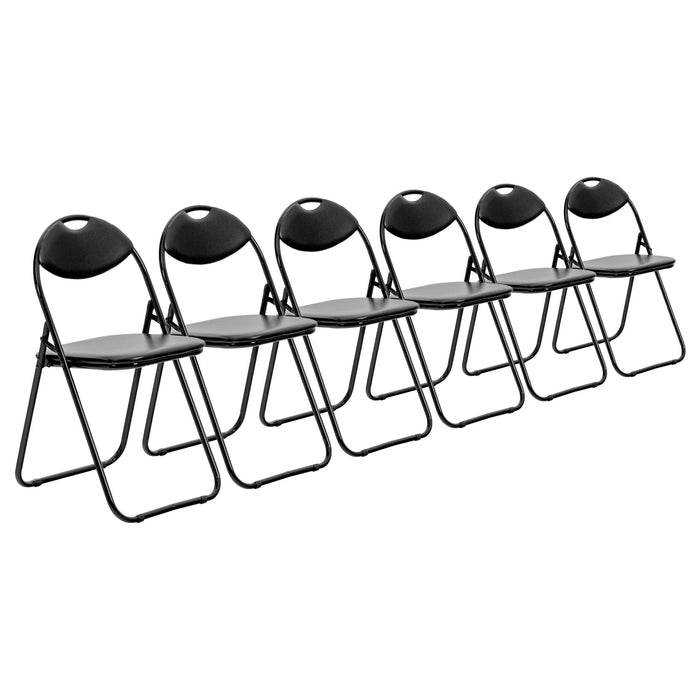 Curved Padded Folding Chair - Pack of Six