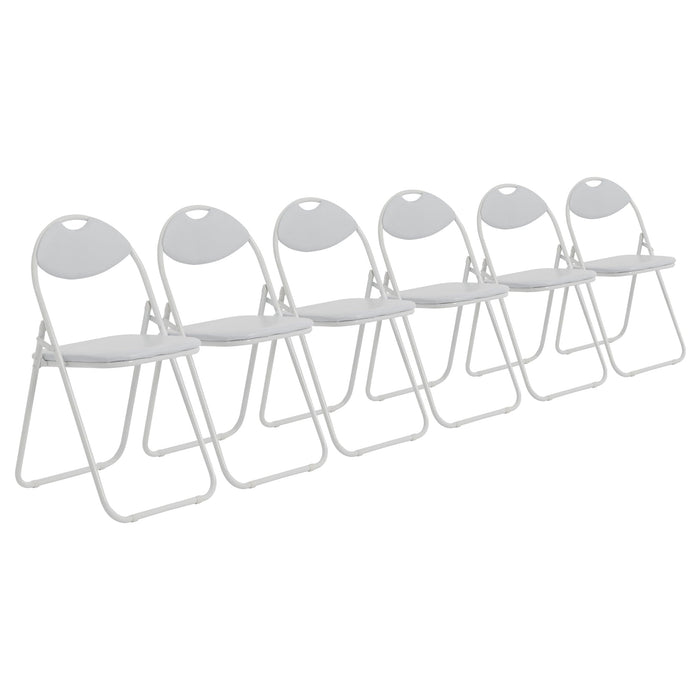 Curved Padded Folding Chair - Pack of Six