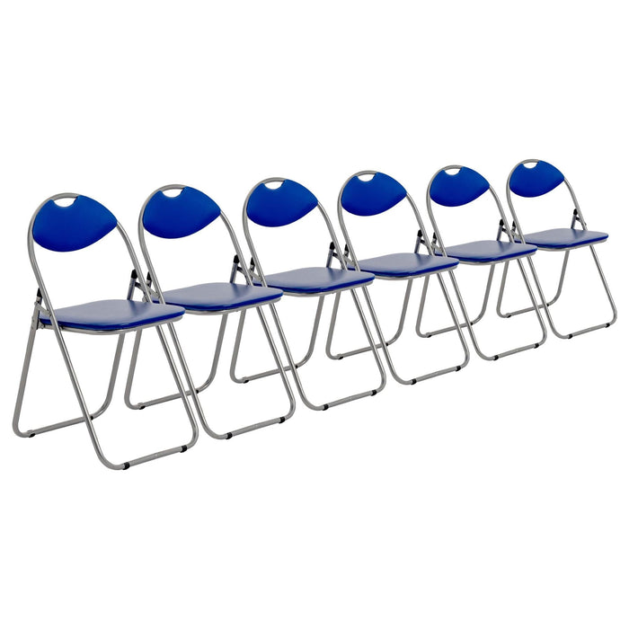 Curved Padded Folding Chair - Pack of Six