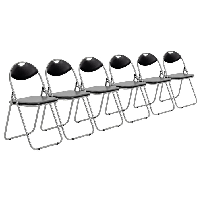 Curved Padded Folding Chair - Pack of Six