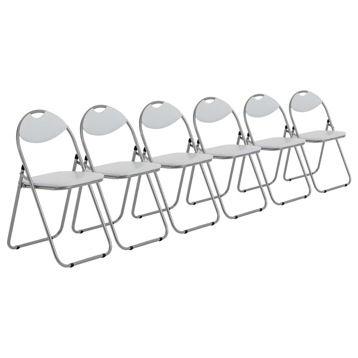 Curved Padded Folding Chair - Pack of Six