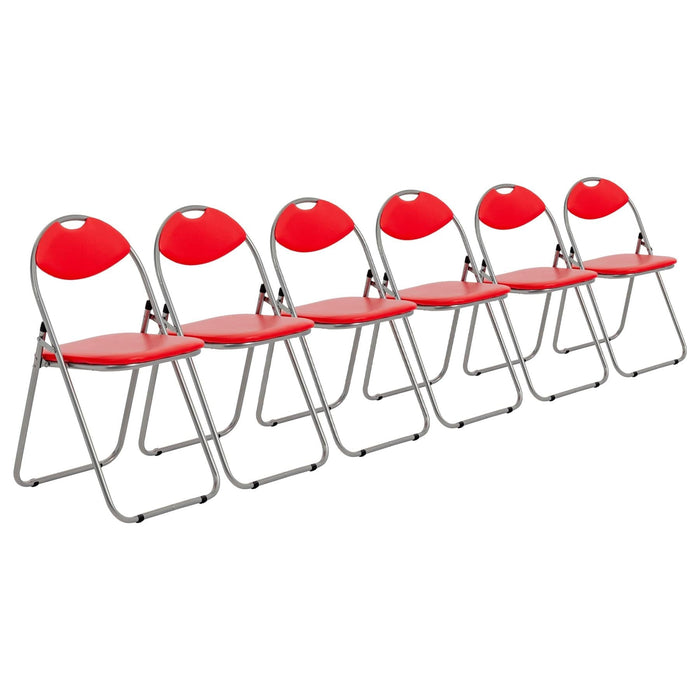 Curved Padded Folding Chair - Pack of Six