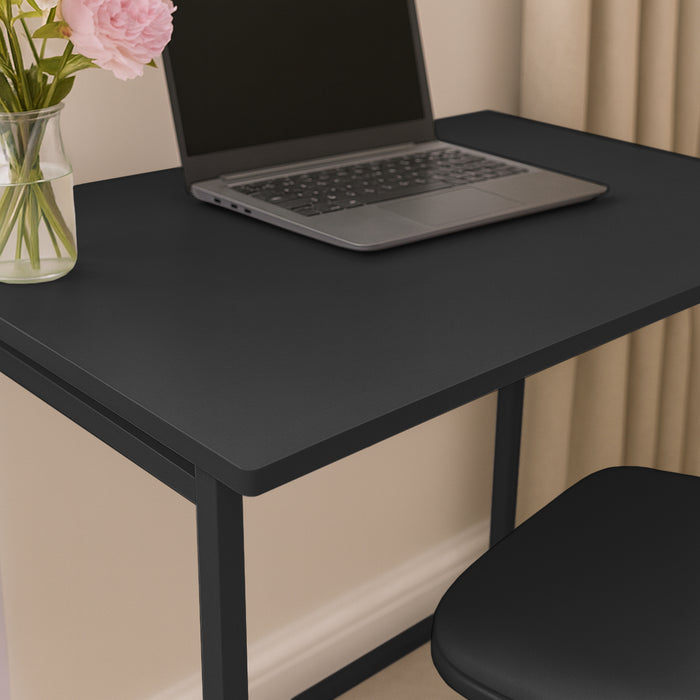 Deluxe Black Folding Wooden Desk