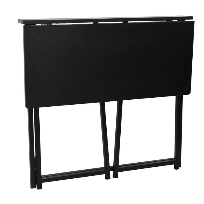 Deluxe Black Folding Wooden Desk