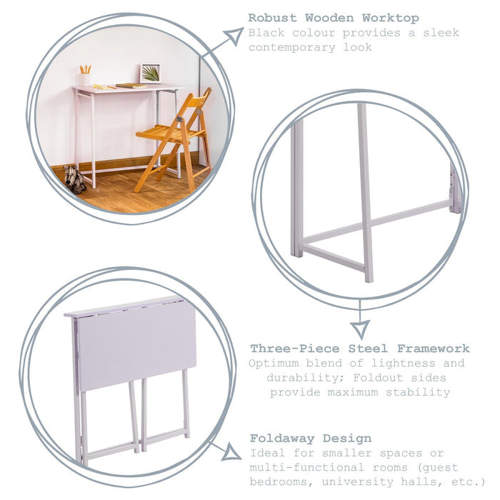 Deluxe Lilac Folding Wooden Desk