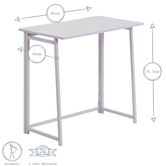 Deluxe Lilac Folding Wooden Desk