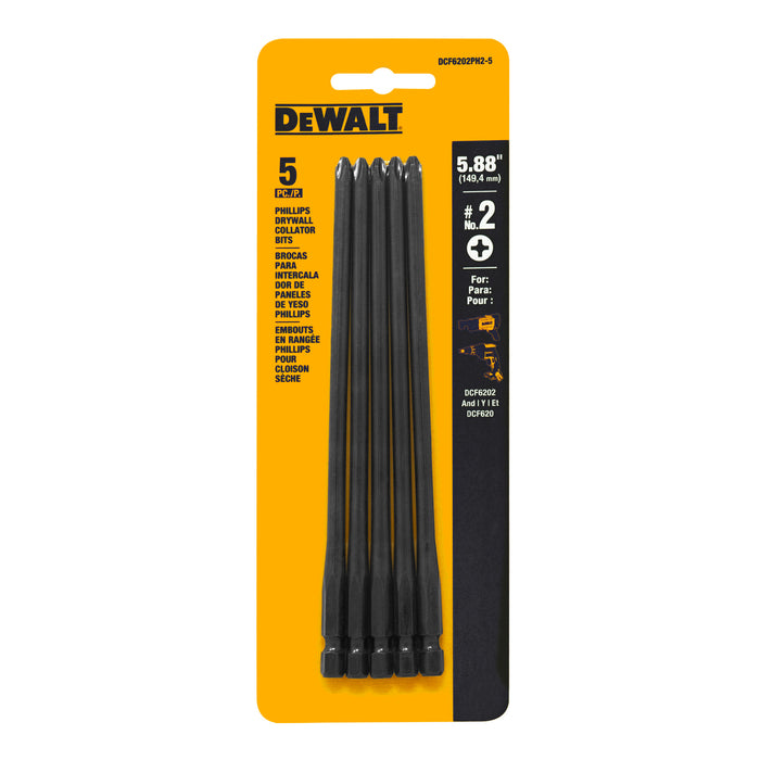 DeWalt Phillips Drywall Collator Bits 5-Pack