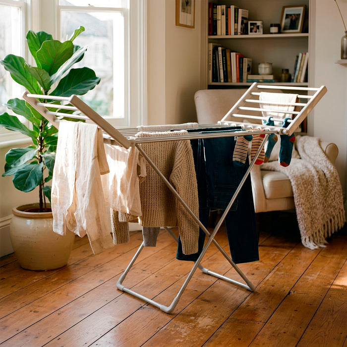 Electric Heated Clothes Airer - 50Hz 220W - Silver