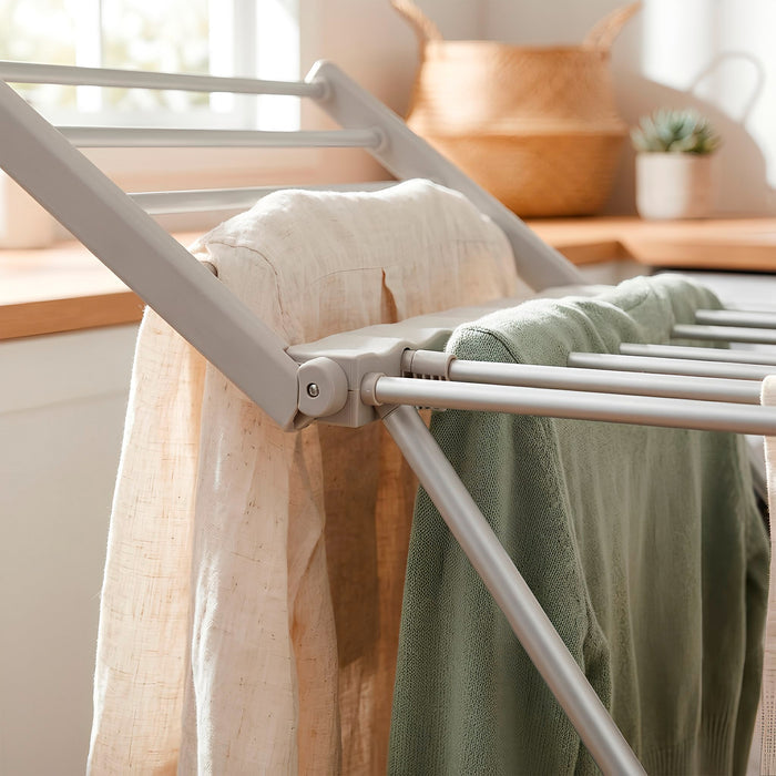 Electric Heated Clothes Airer - 50Hz 220W - Silver