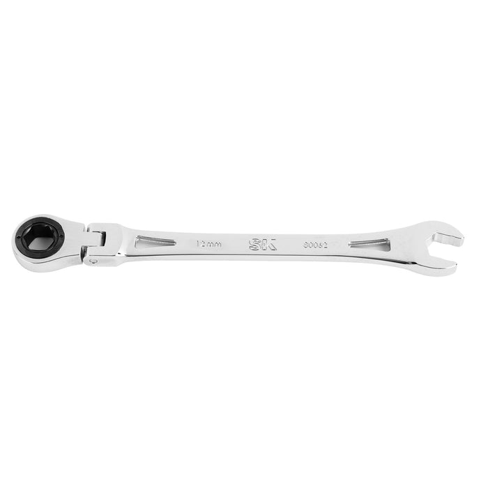 SK80062 - Flex-Head X-Frame® 6-Point Metric Chrome Ratcheting Combination Wrench, 12mm