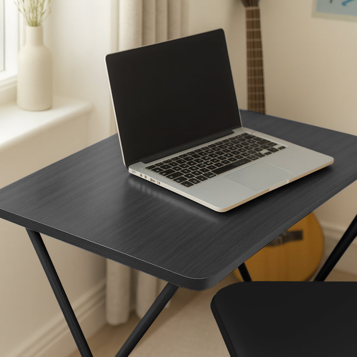 Folding Wooden Desk - Black