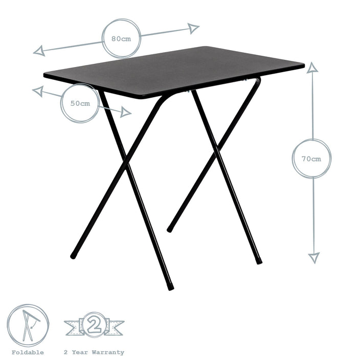 Folding Wooden Desk - Black