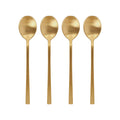Gold 14.5cm Stainless Steel Teaspoons - Pack of 4