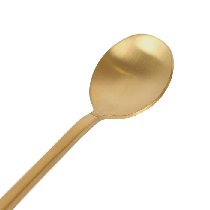 Gold 14.5cm Stainless Steel Teaspoons - Pack of 4
