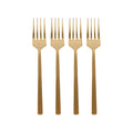 Gold 15cm Stainless Steel Cake Forks - Pack of 4