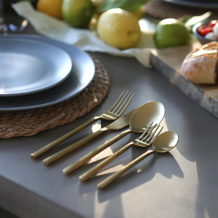 Gold 15cm Stainless Steel Cake Forks - Pack of 4