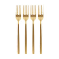 Gold 19.5cm Stainless Steel Dinner Forks - Pack of 4