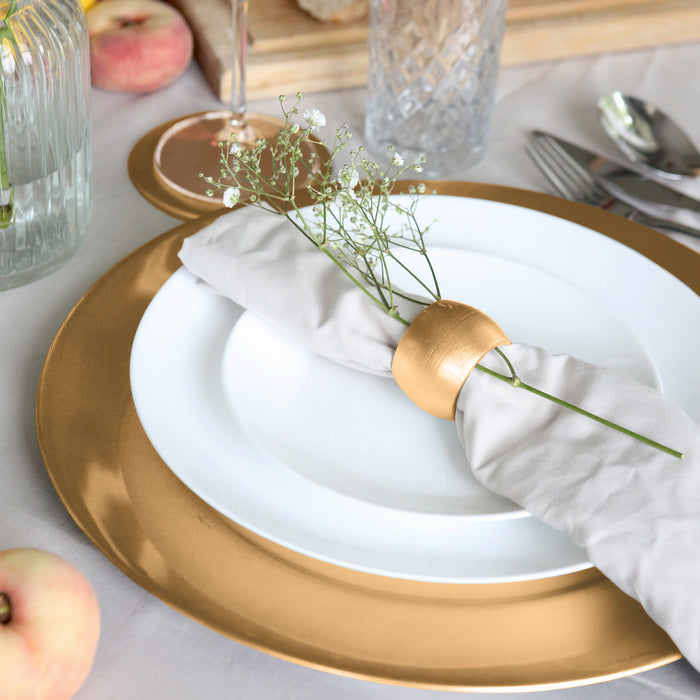 Gold Metallic Melamine Coasters - Pack of 6