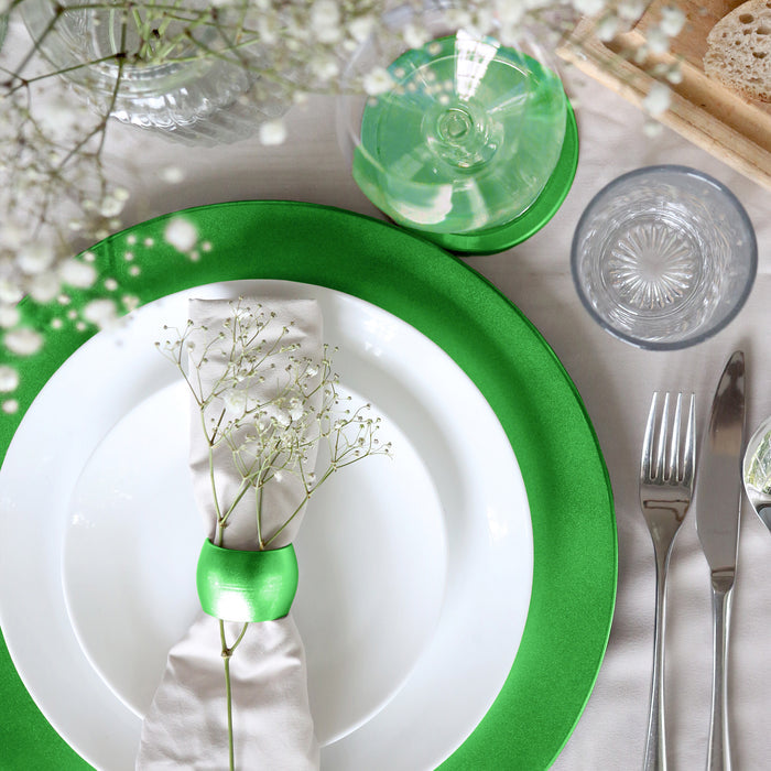 Green Metallic Melamine Coasters - Pack of 6