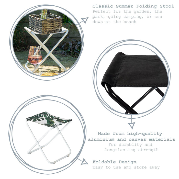Grey Classic Folding Stool