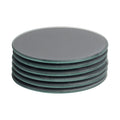 Grey Round Glass Coasters - Pack of 6