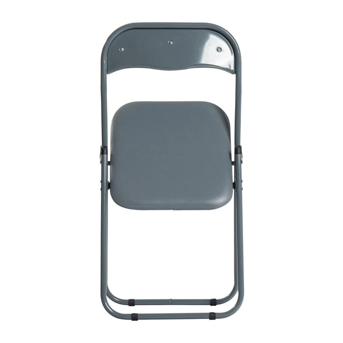 Grey Wave Grey Framed Padded Folding Chair