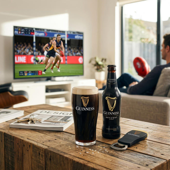 Guinness 2pc Tulip Pint Glass with Bottle Opener Set