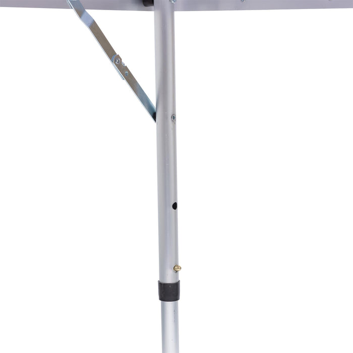 Height Adjustable Aluminium Folding White Picnic Table