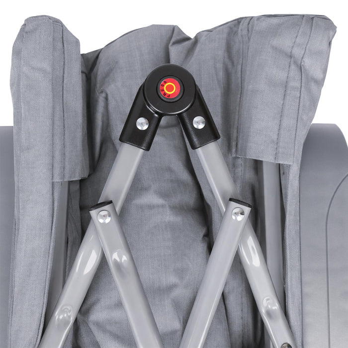 High Back Padded Reclining Camping Chair - Grey