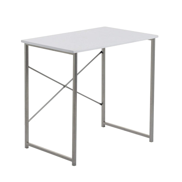 Industrial Office Desk - White & Silver