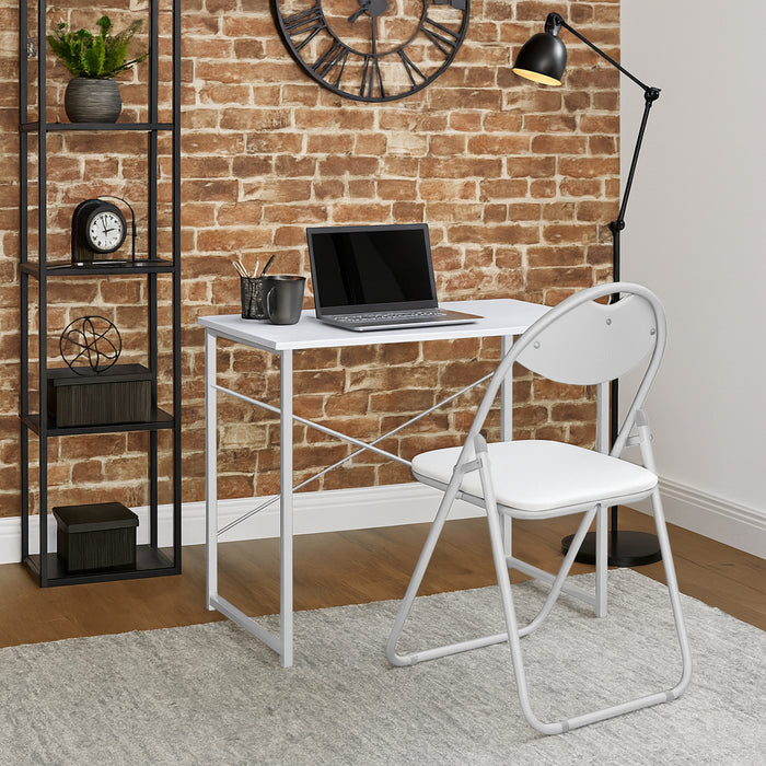 Industrial Office Desk - White