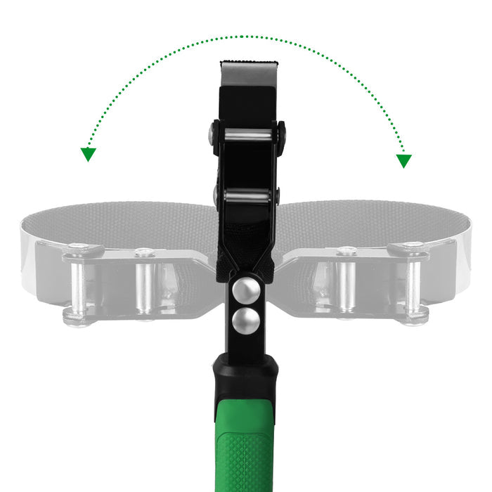 Large Swivel Oil Filter Wrench, #SK01246 — SK Tools USA, LLC oil filter wrench in black and green with swivel clamp