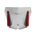 3-inch Level 5 Corner Flusher with aluminum chassis and red skid plates, front view