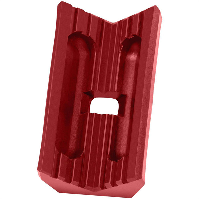 Level 5 Outside Corner Applicator Head made with red premium stainless steel, front view