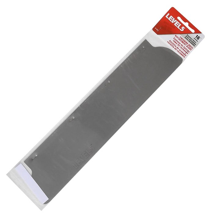 16-inch Level 5 Replacement Skimming Blade made of stainless steel in packaging
