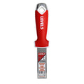 1-inch Level 5 Stainless Steel Joint Knife with steel blade, red soft-grip handle, metal hammer end, and hang hole
