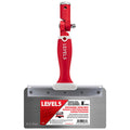 8-inch Level 5 Stainless Steel Flex Offset Knife with red handle, and removable zinc hammer end