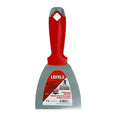 4-inch Level 5 Stainless Steel Joint Knife with red composite handle, metal hammer end, and hang hole