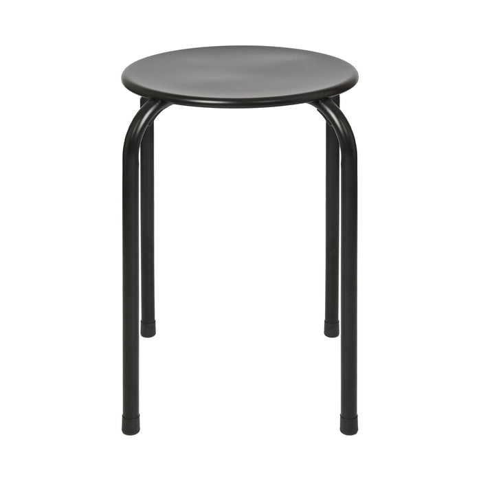 Matt Black Metal Stacking Stool