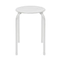 Matt White Metal Stacking Stool