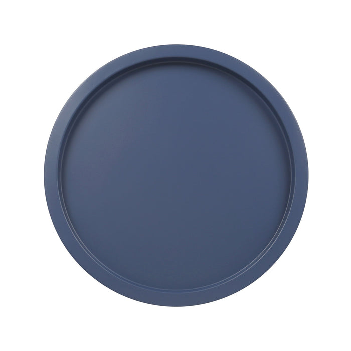 Navy Round Steel Tray Table