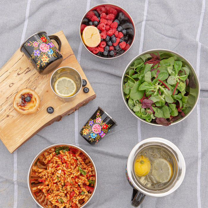 Pansy 21.5cm Stainless Steel Picnic Bowl